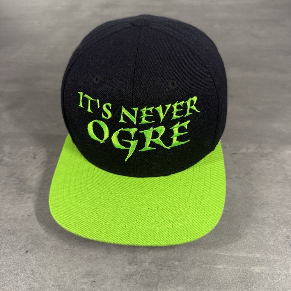 Shrek‎ This Is My Swamp Snapback Hat Black Lime Neon Green Comedy Parody Spoof